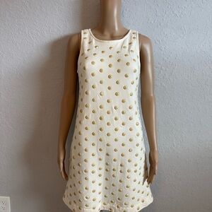 Juicy Couture Cream Mini Dress with Gold Accents